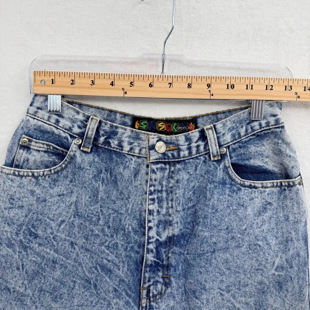 Vintage 90's Sasson High Rise Mom Jeans Acid Wash Size 24 See Measurements‎